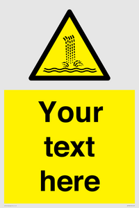 Custom warning artificial waterfall